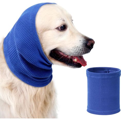 Cache-Oreilles pour Chien Snood pour Chien Cache Cou Chien, Protection Oreille Chien Cache-Oreilles Chauds pour Animaux de Compagnie, Snood pour Chiens D'hiver Protection Contre Bruit(Bleu-L) (1/5)