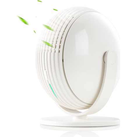 Ventilateur USB, ventilateur sans lame, ventilateur silencieux, ventilateur USB silencieux portable 3 vitesses USB réglable à 120 °, camping, bureau, ventilateur USB de voyage (blanc) (1/5)