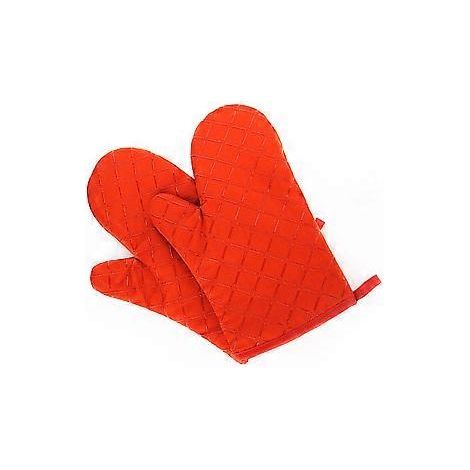 Silikon-Ofenhandschuhe, hitzebeständig, Füllung aus recycelter Baumwolle, flexible, rutschfeste Küchenhandschuhe zum Backen und für die Küche, 1 Paar (orange) (1/5)