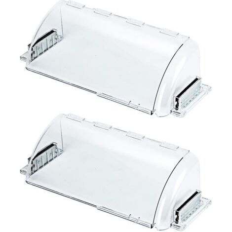 Lot de 2 déflecteurs de ventilation réglables, transparents, de 8,5 à 14,5 pouces, pour grilles de plafond, de sol et de murs latéraux (1/4)