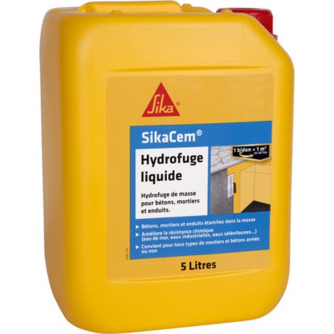 Hidrofugante para hormigón y mortero SIKA SikaCem Hidrofugante líquido - 5l