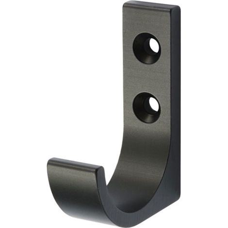 HERMETA 0149-18E Mantelhaken 0149 einfach Ausladung 51,5 mm Aluminium schwarz ku (1/4)
