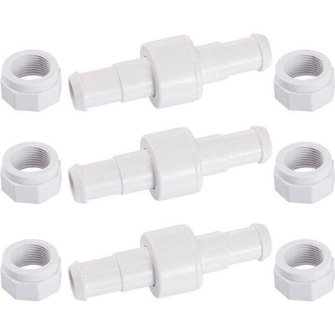 Lot de 3 Raccords Rotatifs pour Tuyau Arrosage avec 6 Embouts Compatibles Robot Nettoyeur Piscine (1/4)