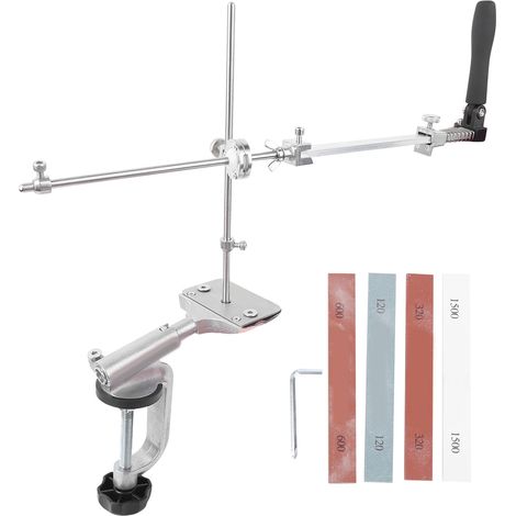Ortviai Aiguiseur à Angle Fixe en Acier Inoxydable Anti-Corrosion Noir et Argent pour Couteaux et Ciseaux (1/5)