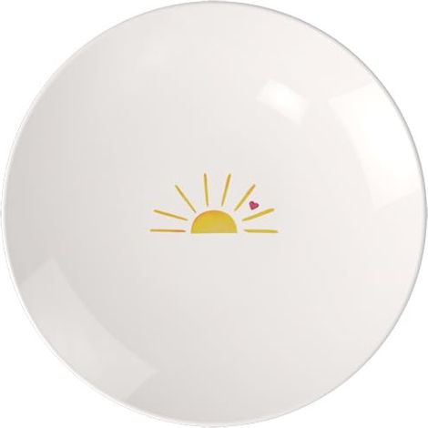 assiette à dessert/pour le petit-déjeuner Hello Sunshine, porcelaine, assiette à gâteau, assiette à salade, résistant au lave-vaisselle et au four à micro-ondes (1/4)