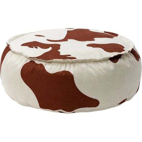 Pouf enfant rond vache – Coussin confortable (1/3)