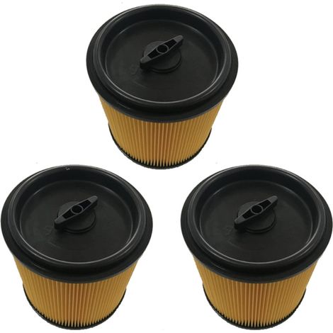 3x Trade-Shop Rundfilter / Patronenfilter / Staubsaugerfilter mit Deckel für Lidl Parkside PNTS 1500 D1, PNTS 1500 D5, PNTS 23 E / flexible Ausführung (1/2)