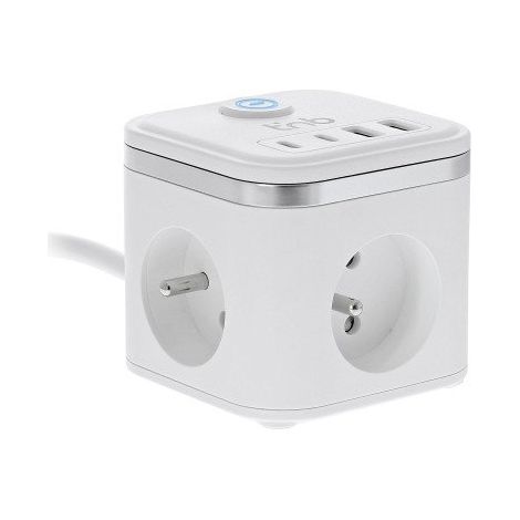 Multiprise secteur avec 3 prises + 4 ports T'NB (1/4)