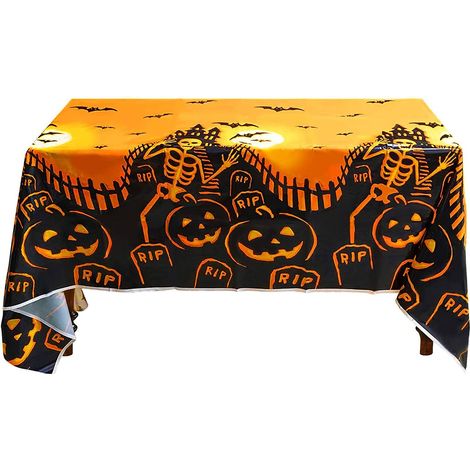 Nappe décorative d'Halloween imperméable et effrayante, 137 x 180 cm (1/4)