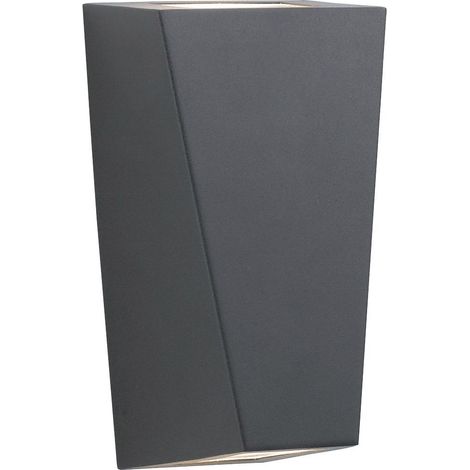 Applique d'extérieur inox verre GU10 IP44 H : 22 cm Up Down Noir Applique d'extérieur moderne 2 lampes (1/4)