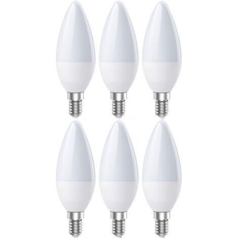Ampoules LED E14, LED E14 Bougie Ampoule Blanc Froid 6500K, 5w 600Lumens, Équivalent à 60W Halogènes Lampes, Angle du faisceau 200°, Non Dimmable, Lot de 6 [Classe énergétique 2] (1/4)