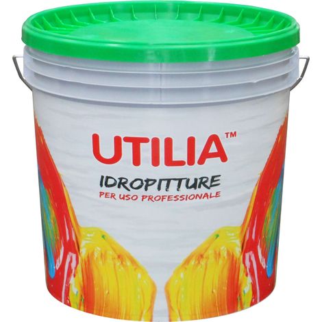 Utilia IDROPITTURA AL QUARZO LISCIO col. Bianco lt.14