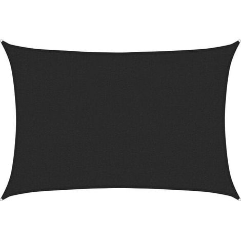 Voile d'ombrage, 160 g/m², noire, 2 x 2,5 m, polyéthylène haute densité (1/2)