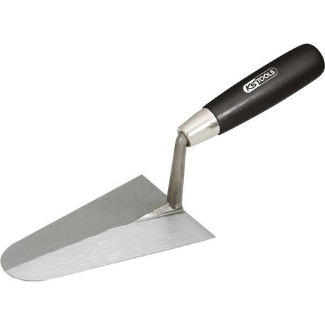 KS Tools - Truelle italienne ronde - lame acier - manche bois - 180 mm - 144.0112