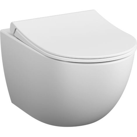 WC suspendu sans bride VITRA Sento blanc mat + abattant