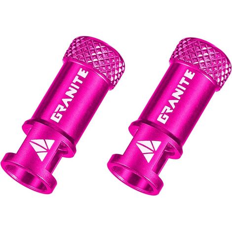 Capuchons de Valve Granite avec Fonction de Retrait du Noyau de Valve, Capuchons de Protection de Pneu de Vélo Faciles à Utiliser (Rose) (1/5)