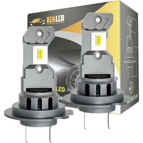 2x ampoules H7 LED Tiny BOOST series 3500Lms réels 30W CANBUS - XENLED - voiture moto - ratio 1:1 - plug&play