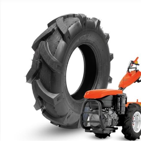 1 Pneumatico Rinforzato 5.00-10 6PR Kit Gomma Agricolo per Motozappa, Motocoltivatore e Falciatrice (1/5)