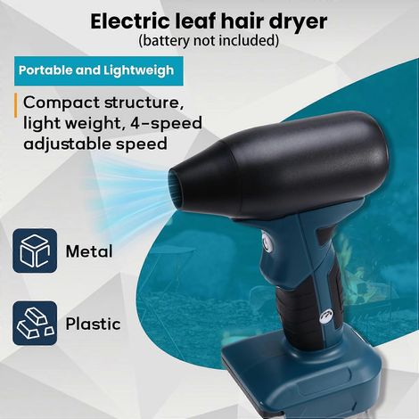 Souffleur de feuilles sans fil, souffleur d'air électrique pour chantier, compatible avec les batteries Makita 18 V, sans balais, portable, à turbo puissant (1/5)