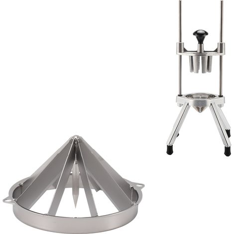 Cortador de verduras ergonómico y desmontable de acero inoxidable de 8 piezas para manzanas, peras y naranjas, que incluye cortador de corazón y de limas. (1/5)