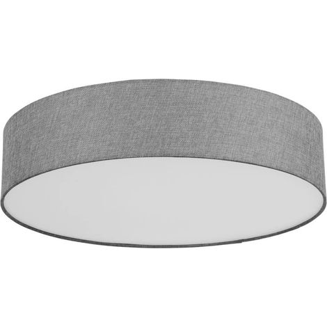 plafonnier LED rond, 1 flamme, acier, textile, plastique (1/3)