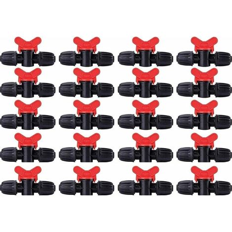 Filiyano-Lot de 20 clapets anti-gouttes en PE de 16 mm avec loquet - Coupe l'arrivée d'eau (1/5)