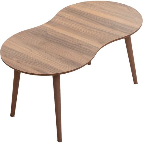 Holz Couchtisch "Moon" 99 x 54 x 45 cm - Nussbaum