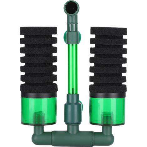 QS100A Doppelschwamm-Tauch-Biochemie-Aquarienfilter mit Behälter