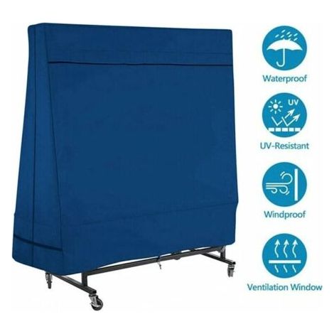Couverture de table de tennis de table en plein air Housse de protection anti-poussière imperméable à l'eau (bleu) (1/5)
