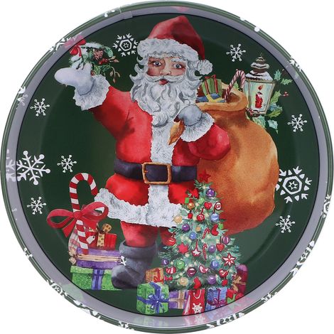 Boîte à échantillons cosmétiques en métal ronde, emballage cadeau de Noël, coffret de stockage (1/5)