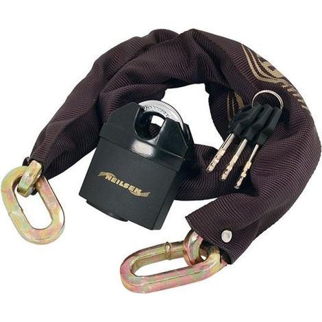 Neilsen 10mm x 1m Motorcycle Motorbike Bike Security Chain And Padlock 65mm Lock