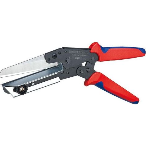 KNIPEX 95 02 21 Cesoia per materiali sintetici anche per canaline guidacavo con manici multicomponente brunita 275 mm