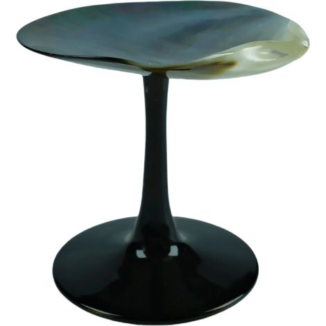 Verre à vin à pied en coquillage naturel, verre artistique en coquillage irrégulier, décoration intérieure.