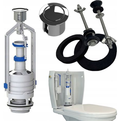 Robinet de chasse d'eau + kit de réparation UNIVERSEL pour WC Cersanit