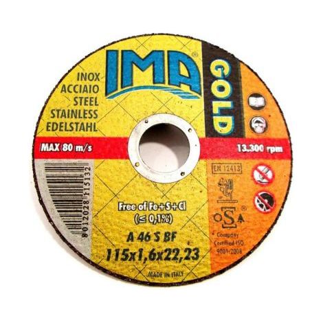 Disco da taglio ferro acciaio inox 115x1,6 mm per smerigliatrice angolare flex