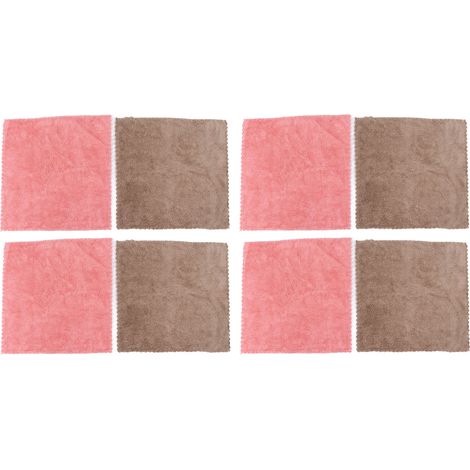 8 pièces lot serviette de cuisine microfibre super absorbante antiadhésive graisse nettoyage chiffon (1/5)