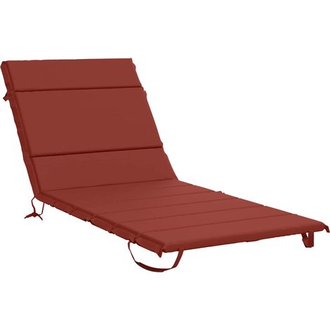 Cojín de Tumbona GEMERT 100% Poliéster Rojo 200 x 70 x 3 cm vidaXL (1/5)