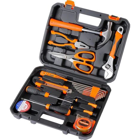 EASYCOMFORT Coffret d'outils maison 20 pièces - Kit outils mécaniques de base avec boîte, idéal réparations domicile (1/5)