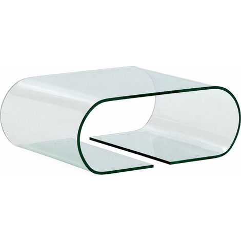 Table basse en verre transparent courbé - Transparent (1/5)
