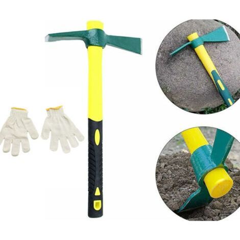 Houes Mini pioche outils jardinage désherbage Mini pioches en acier manche en fibre de verre arbre pioches jardinage outils agric (1/4)