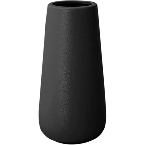 Hauteur 20 cm Vase Conique en Céramique Noir pour Pampas, Moderne Haut Vase Decoratif pour Centre de Table Deco (1/4)