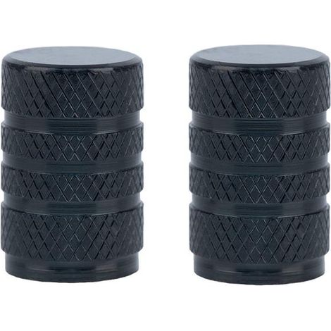 Bouchons de valve en aluminium Oxford - Lot de 2 - Noirs