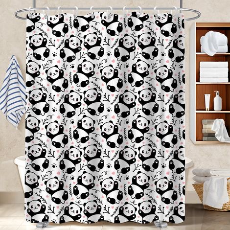 Rideau de bain 180x180 infroissable séparation douche pour un intérieur cosy et chaleureux (1/5)
