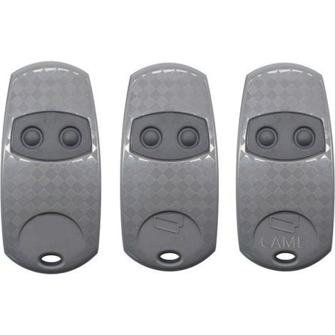 Lot de 5 Télécommandes Universelles EE Compatibles CAME TOP432NA EV 433.92 MHz Rolling Code DOORHAN – Émetteurs Sans Fil Garage et Portail, Gris (1/4)