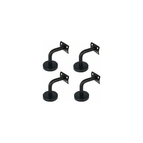 Set di 4 staffe in acciaio inox per corrimano, progettate per sostenere corrimano a parete in corridoi, scale e soppalchi interni. (1/4)