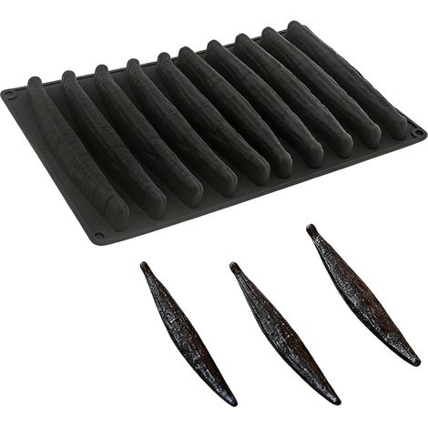 Molde de silicona para hornear de 10 cavidades, con forma de cápsulas de grosella negra.