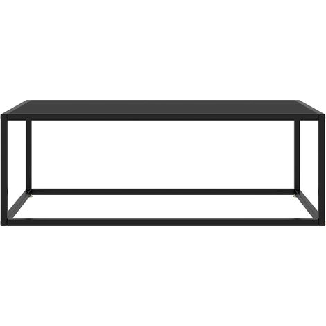Maison Exclusive - Couchtisch Schwarz mit Schwarzem Glas 100x50x3