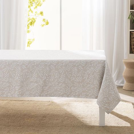 Nappe Antitache Imprimé "Naya" 140x240cm Naturel (1/4)