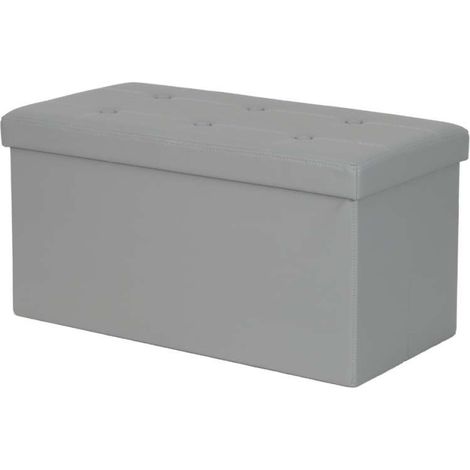 Domo Mea Pouf Pieghevole Salvaspazio - Grigio - 76x38x38 cm