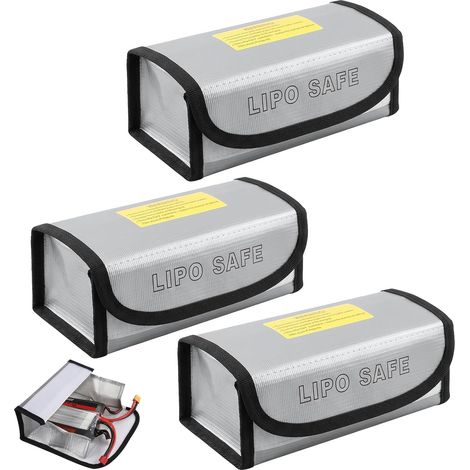 Pochette Anti feu, Réduire Les Risques D'incendie Sac de Batterie Ignifuge, Sac Anti feu Batterie Lithium, Envelopper Rapidement la Batterie pour une Protection D'urgence (1/5)